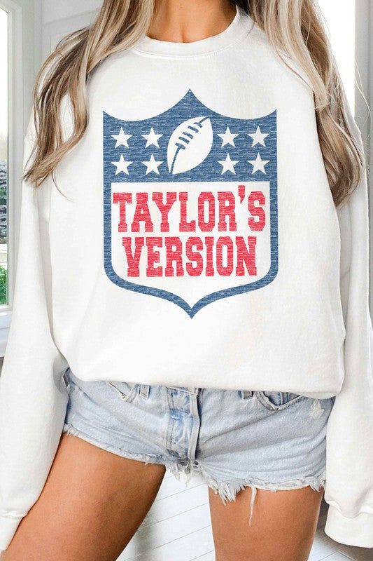 Plus-Size Taylor's Version Sweatshirt  White 1X 