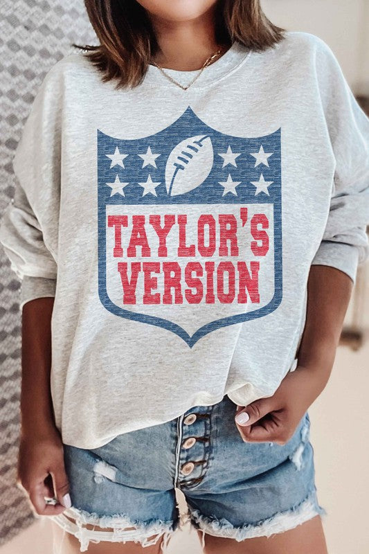 Plus-Size Taylor's Version Sweatshirt  Ash 1X 