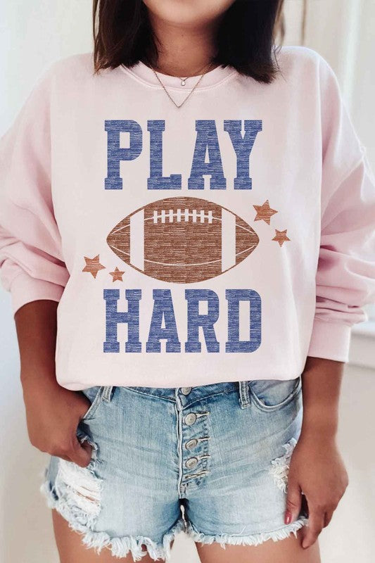 Play Hard Sweatshirt  Pink Small 