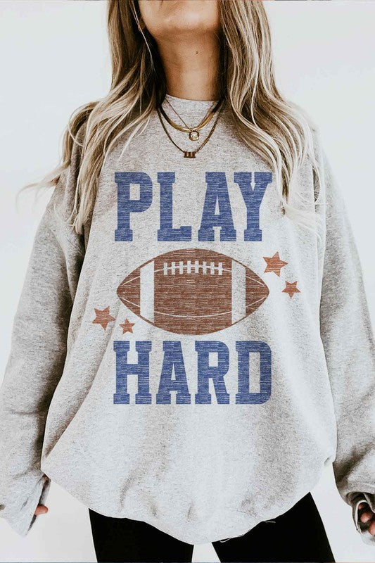 Play Hard Sweatshirt  Ash Small 