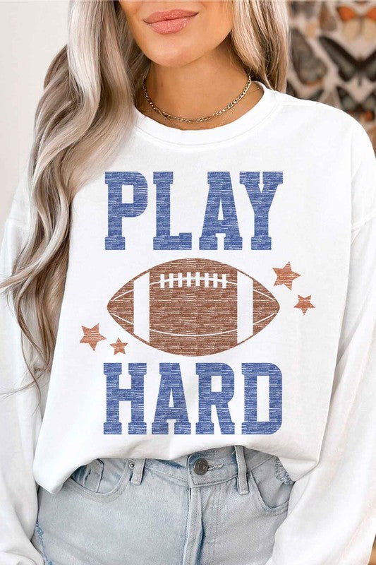 Play Hard Sweatshirt  White Small 