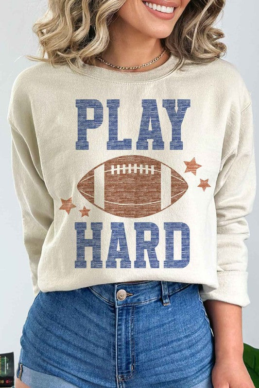 Play Hard Sweatshirt  Sand Small 