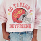 Go Taylor's Boyfriend Sweatshirt  Pink Small 