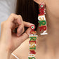 Merry Christmas Beaded Earrings    