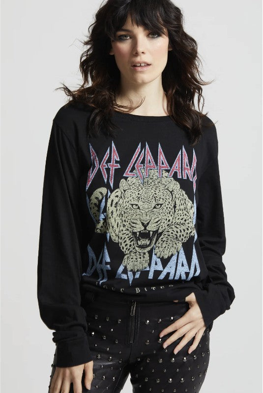 Def Leppard Love Bites Long Sleeve Tee  Black XS 