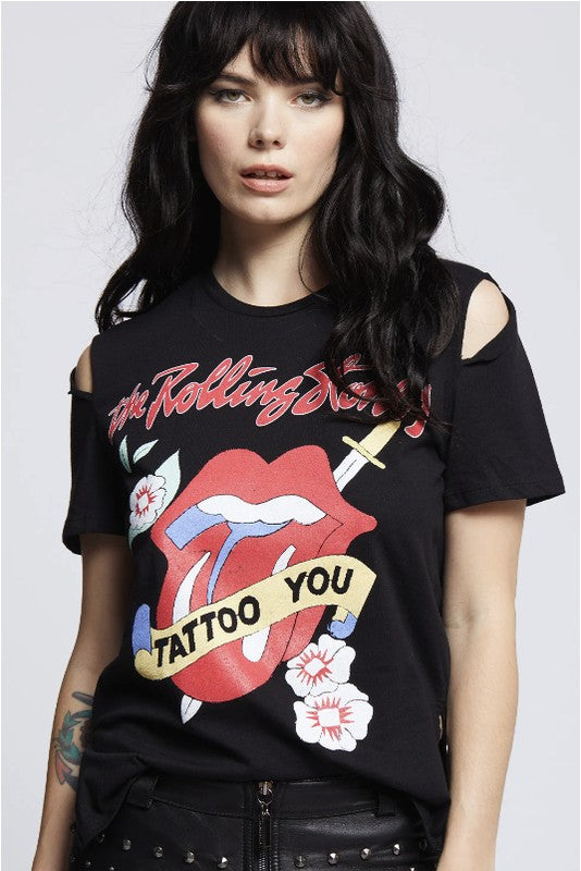 The Rolling Stones Slit Sleeve Tee    