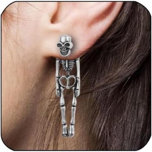 Skeleton Stud Dangle Earrings As Shown One Size