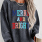 Merry and Bright Sweatshirt  Charcoal L 