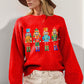 Sparkling Nutcracker Sweater  Red S/M 