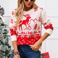 Mountain Reindeers Sweater  White S 