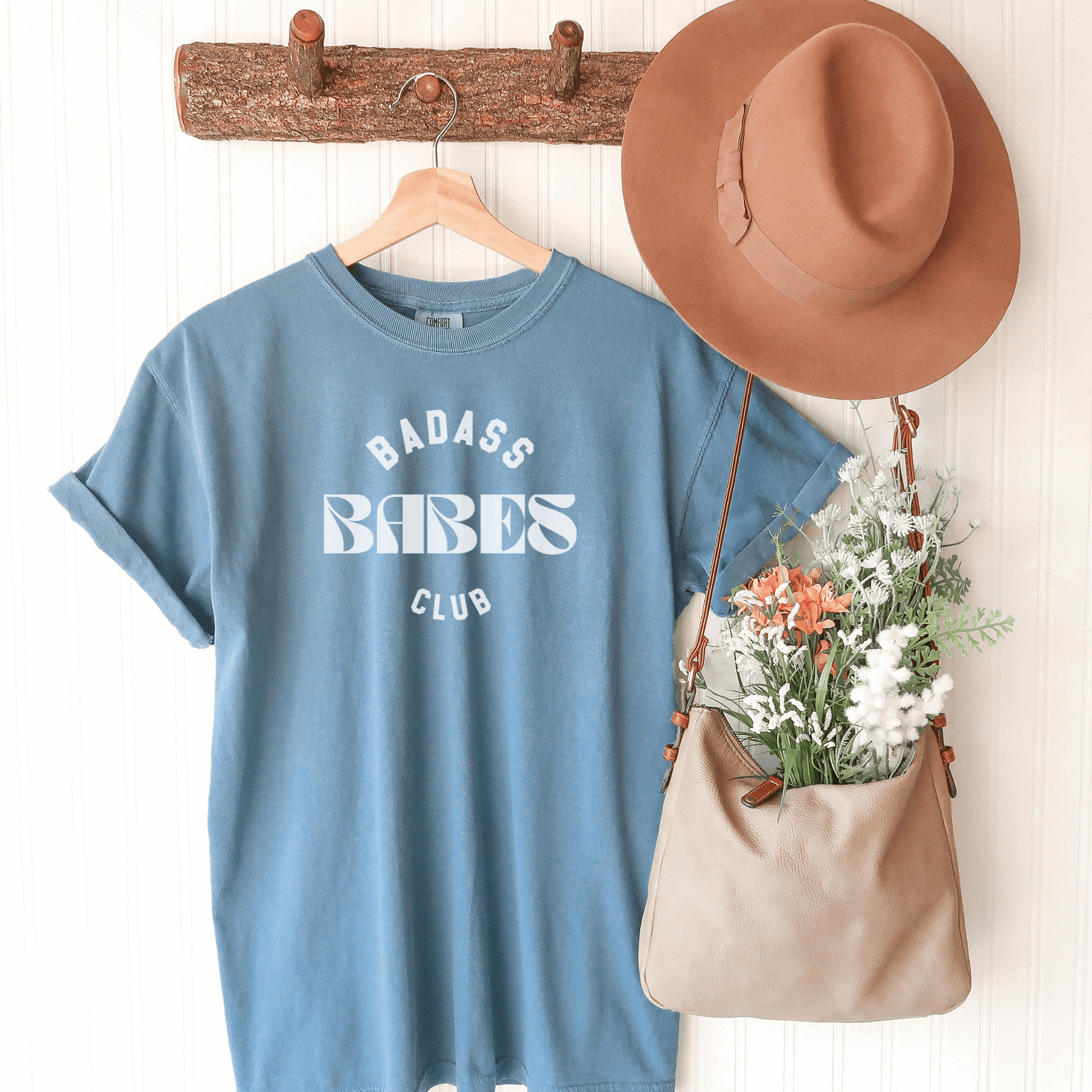 Badass Babes Club Tee T-Shirt Ice Blue S 