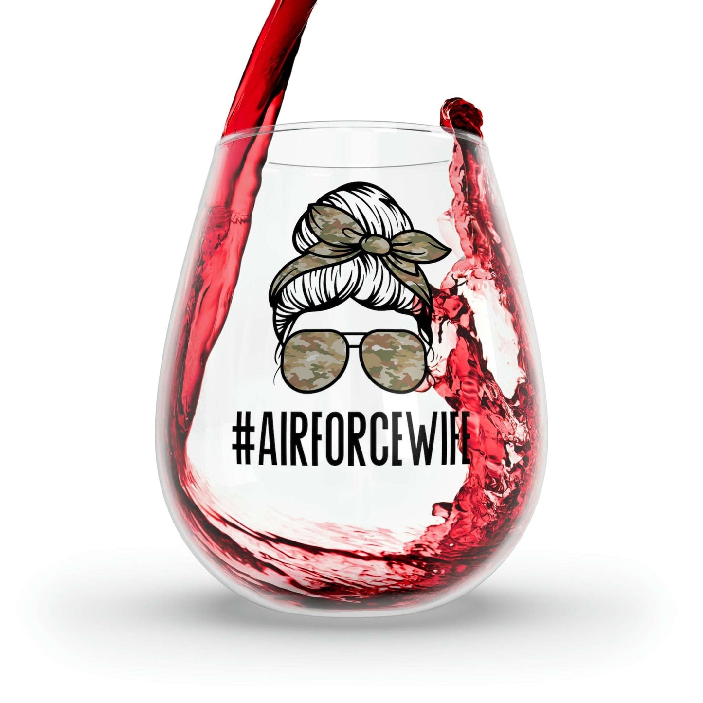 #AirForceWife Wine Glass Mug 11.75oz  