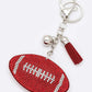 Crystal Football Keychain  Red  