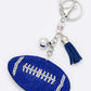 Crystal Football Keychain  Blue  