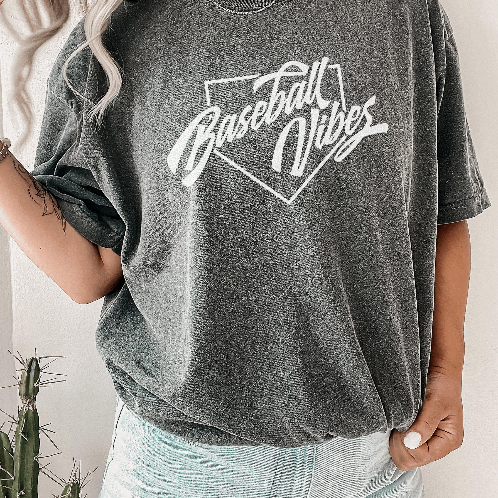 Baseball Vibes Tee T-Shirt Pepper S 