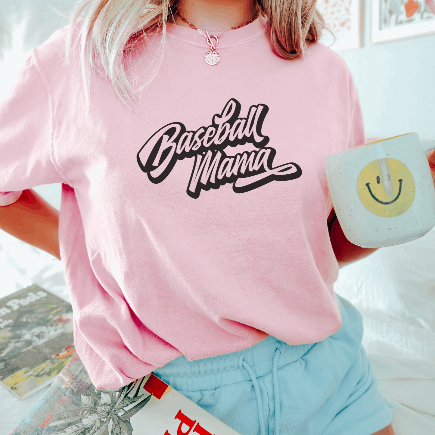 Baseball Momma Tee T-Shirt Blossom S 