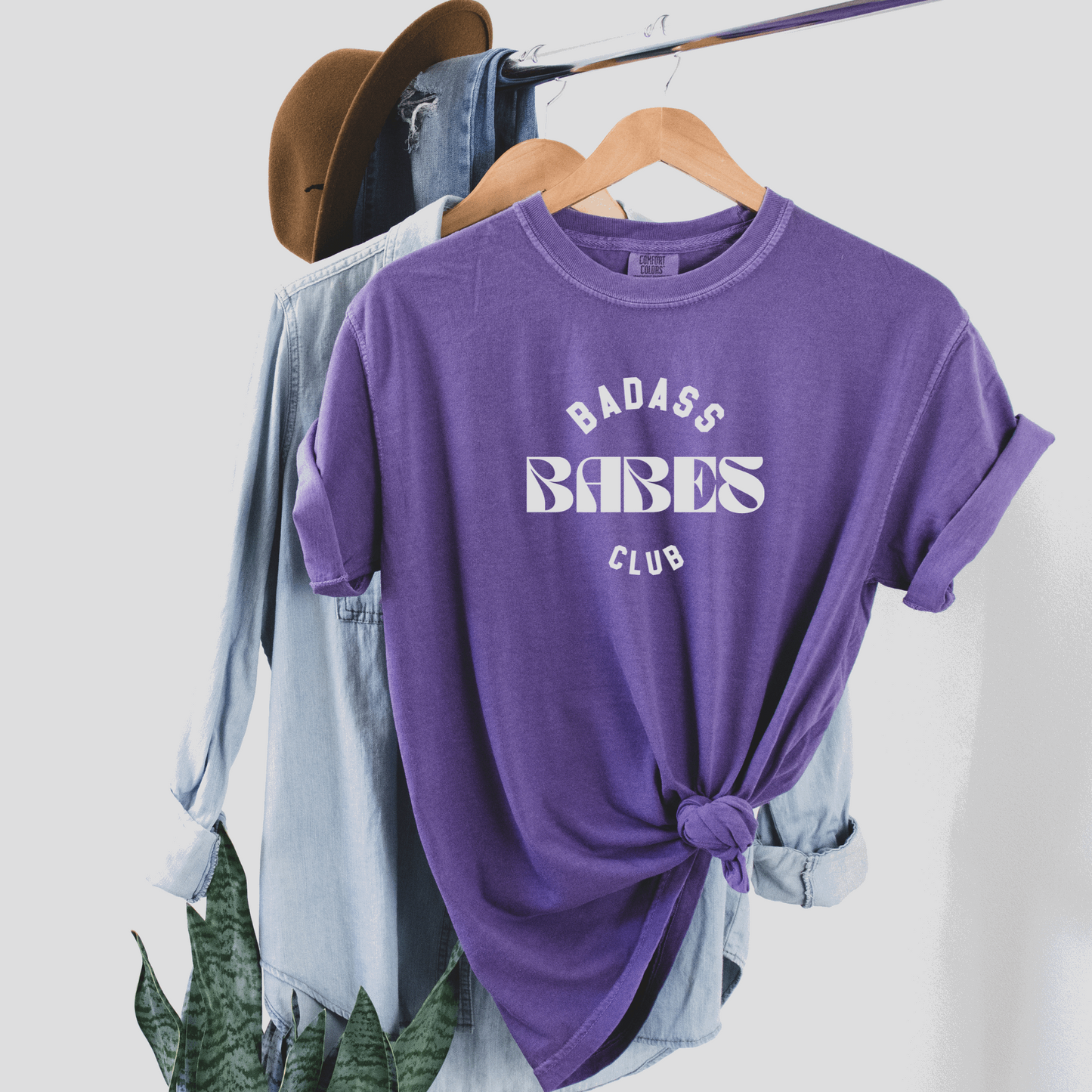 Badass Babes Club Tee T-Shirt Grape S 