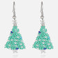 O' Christmas Tree Earrings  Turquoise One Size 