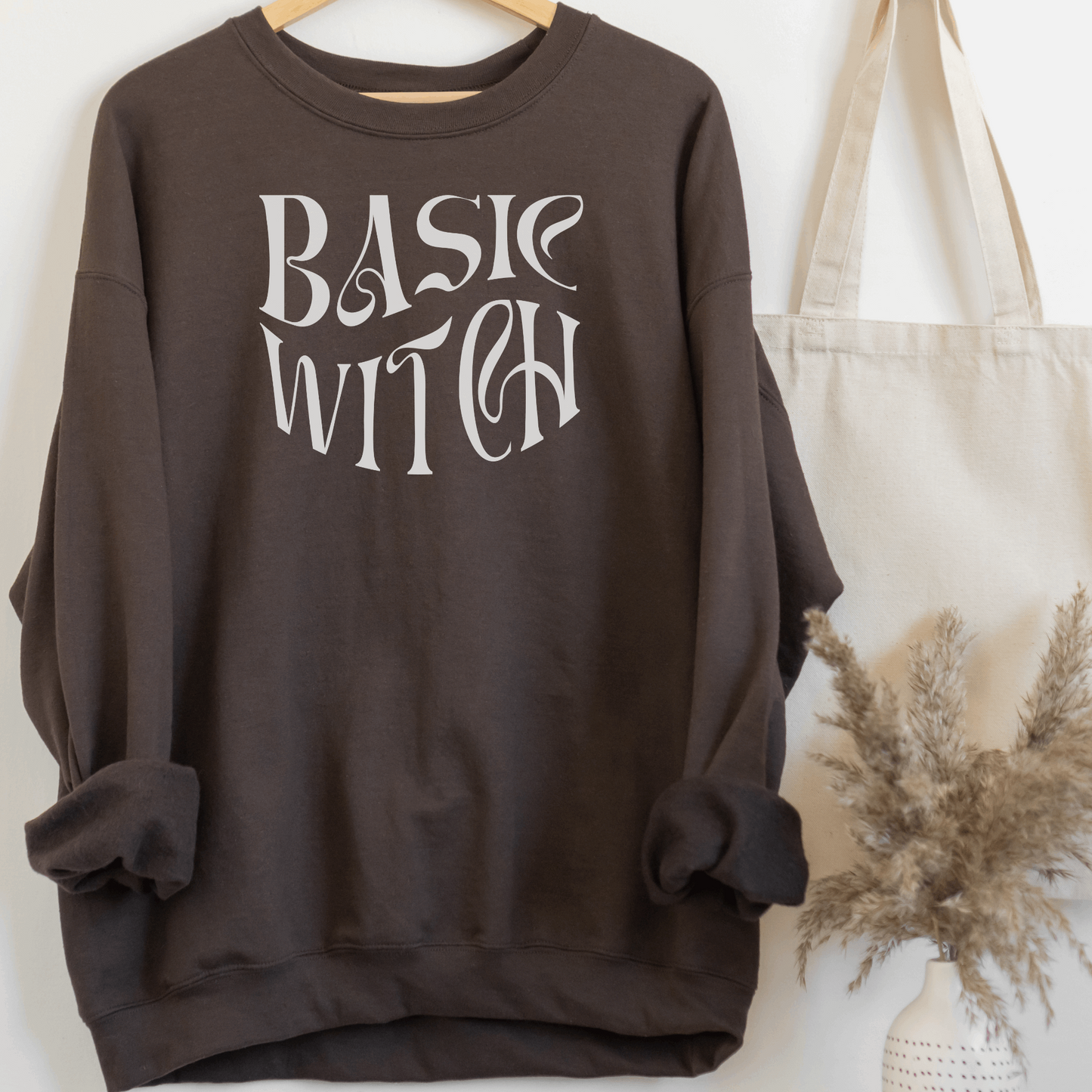 Basic Witch Sweatshirt Sweatshirt S Dark Chocolate 