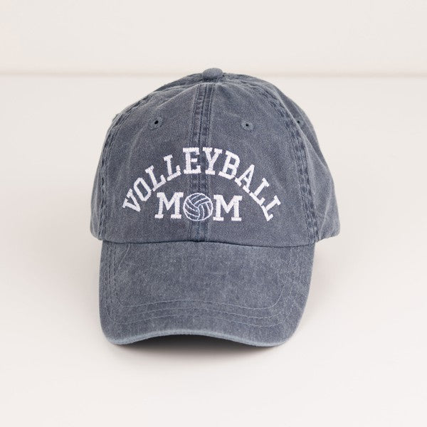 Volleyball Mom Embroidered Hat  Navy Adult 