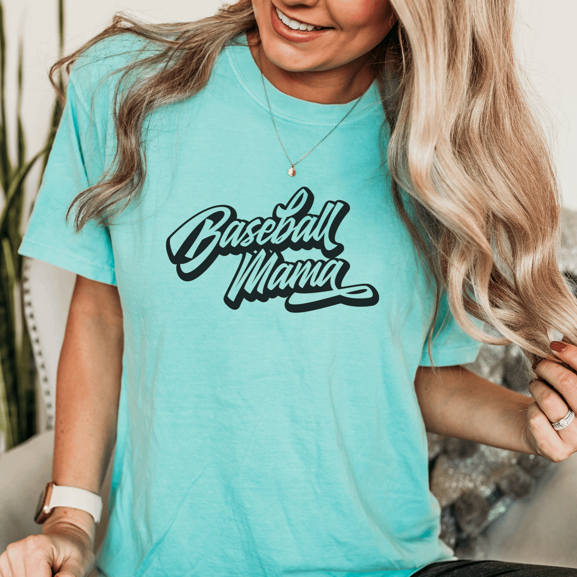 Baseball Momma Tee T-Shirt Chalky Mint S 