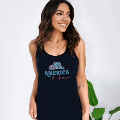 America Vibes Tank Top Tank Top XS Solid Black 