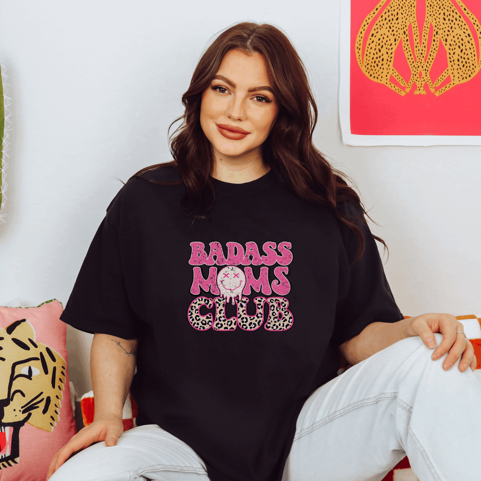 Badass Moms Club Tee T-Shirt Black S 