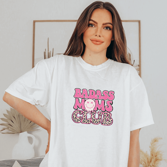 Badass Moms Club Tee T-Shirt White S 