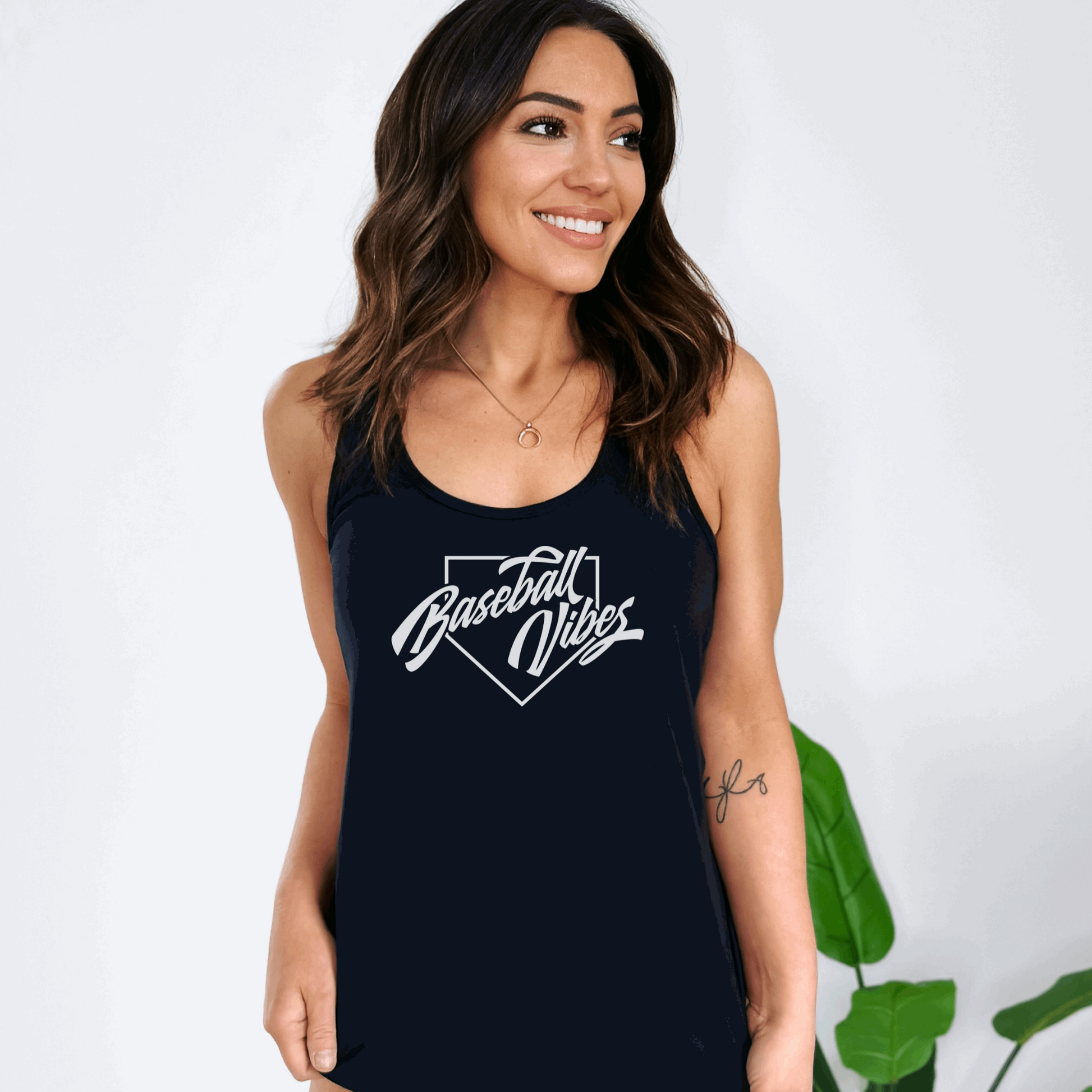 Baseball Vibes Tank Top Tank Top XS Solid Black 