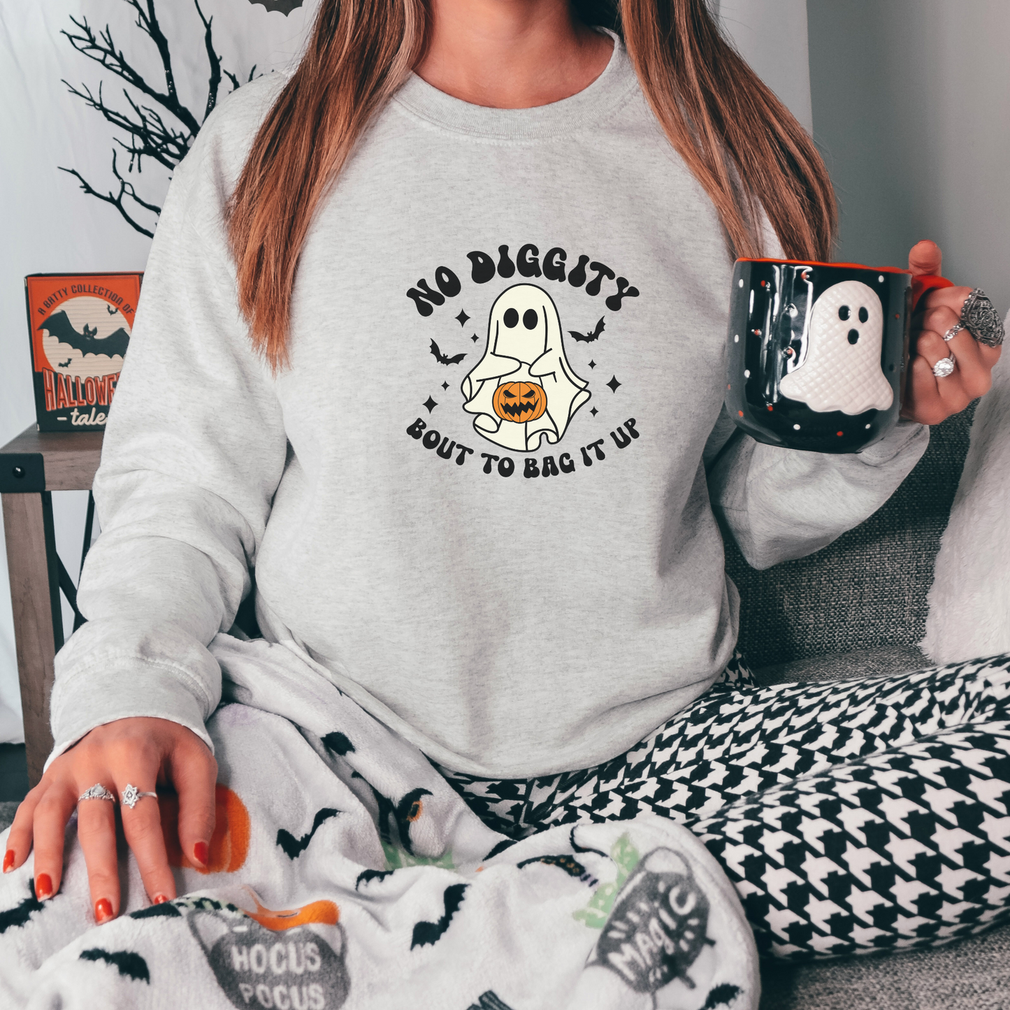 No Diggity, About to Bag it Up Sweatshirt Sweatshirt S Ash 