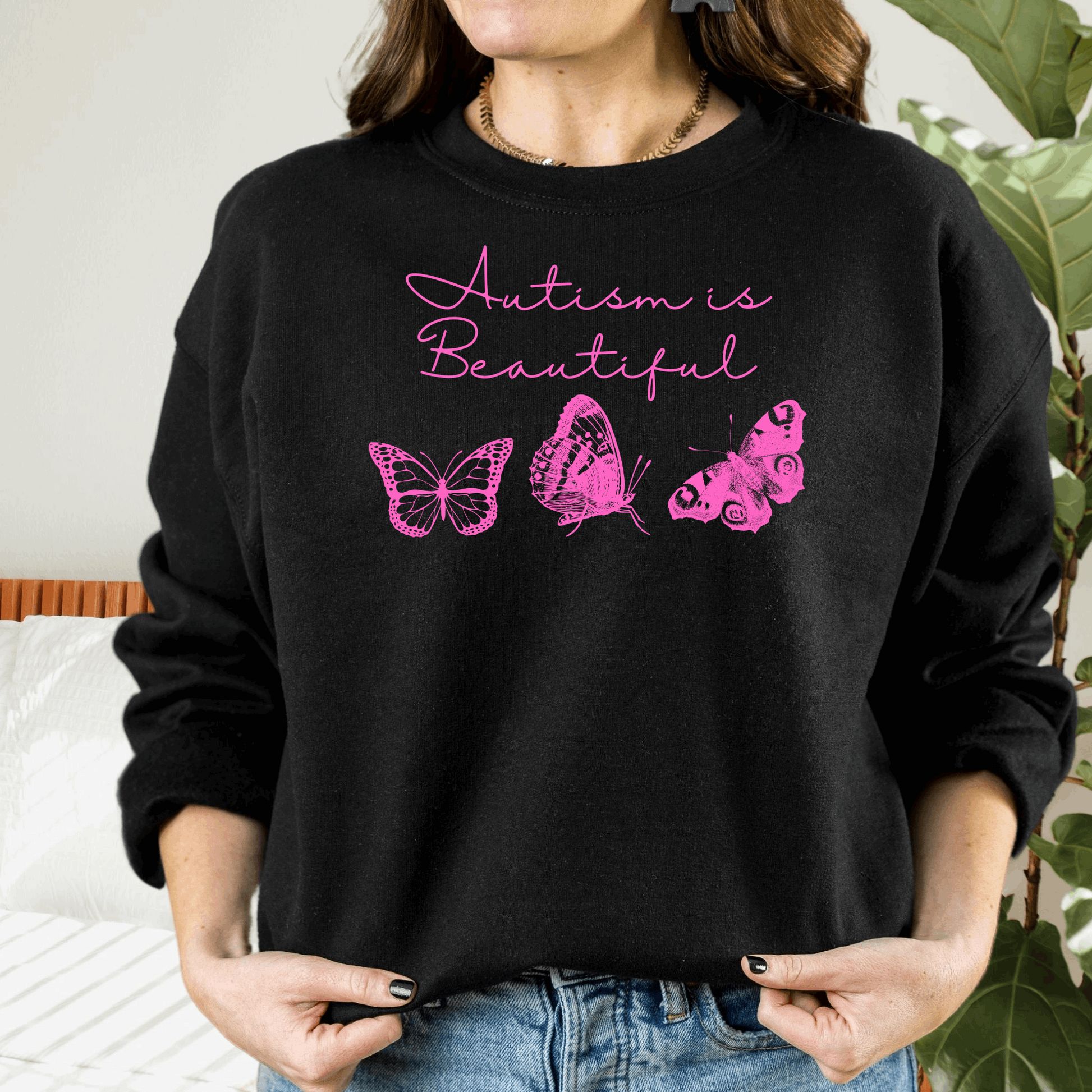 Autism is Beautiful Sweatshirt Sweatshirt S Black 