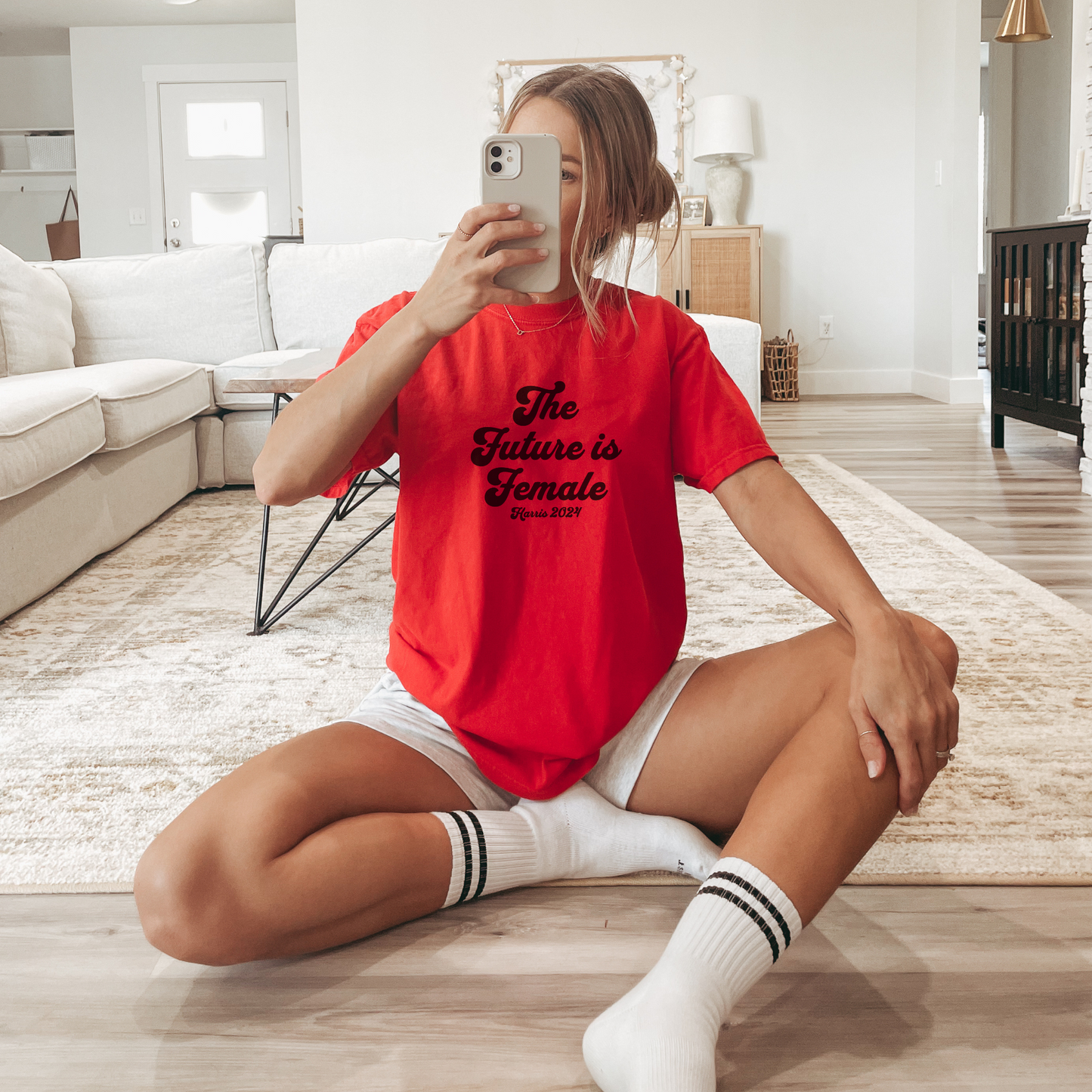 The Future is Female Tee T-Shirt Red S 