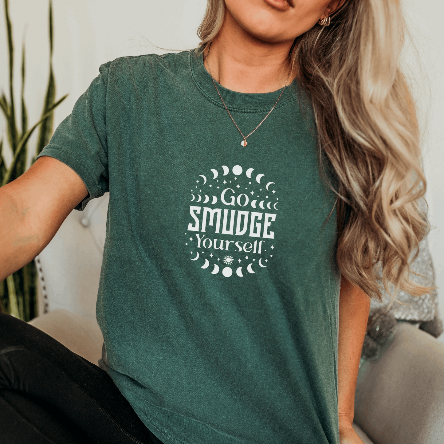 Go Smudge Yourself Tee T-Shirt Blue Spruce S 