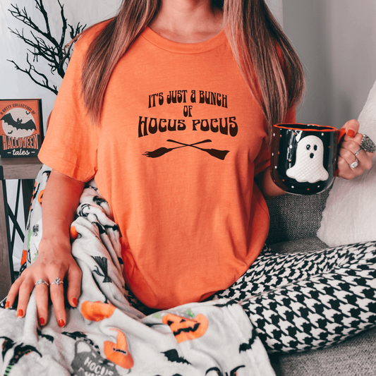 A Bunch of Hocus Pocus Tee T-Shirt Heather Orange XS 