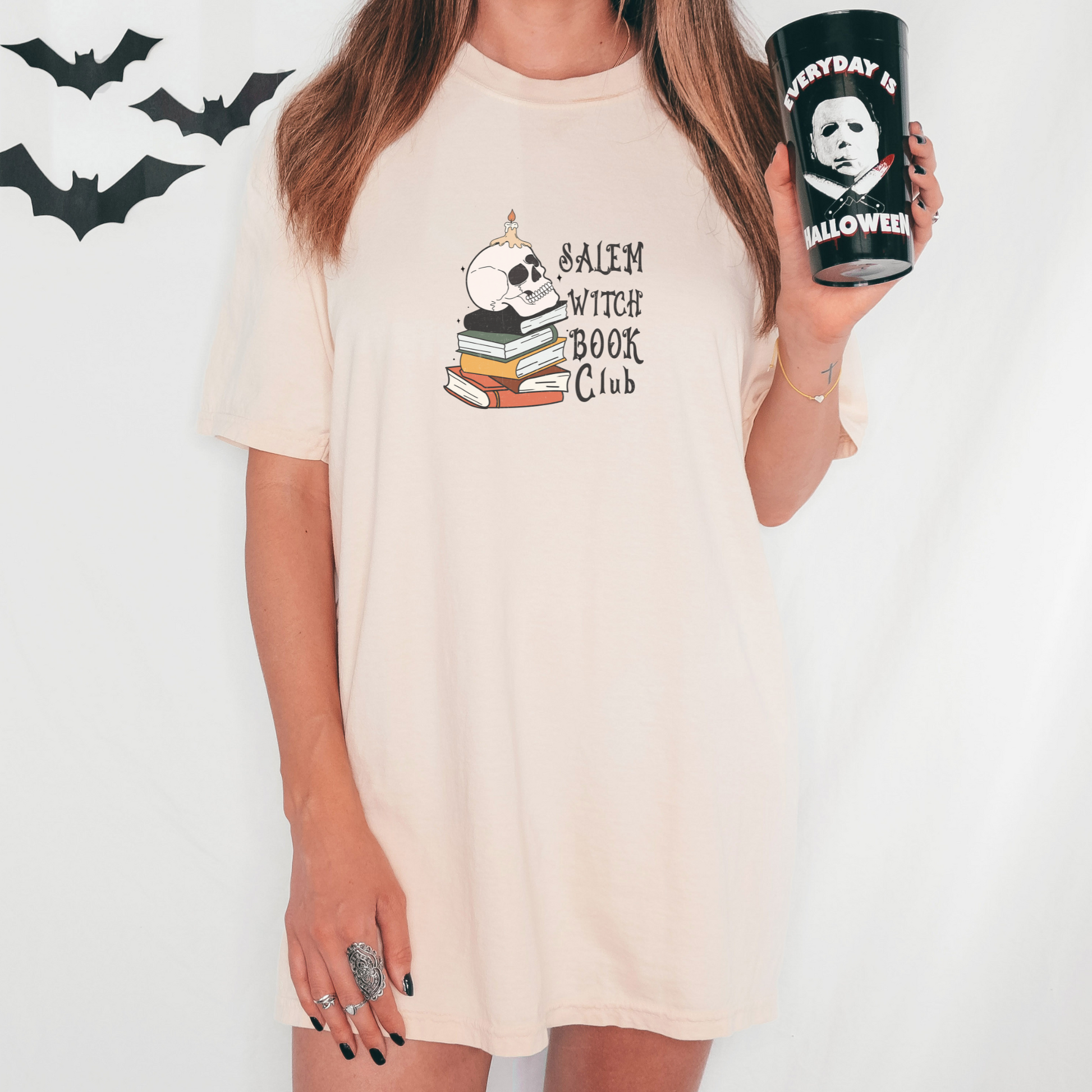 Salem Witch Book Club Tee T-Shirt Ivory S 