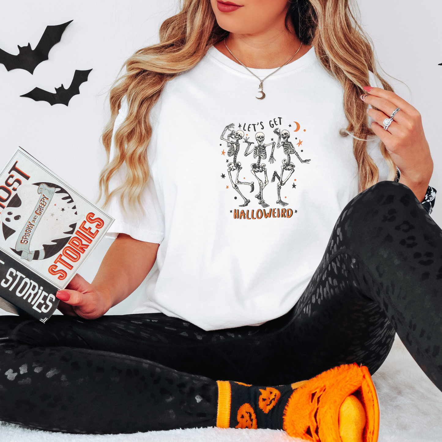 Let's Get Halloweird Tee T-Shirt White S 