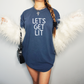 Let's Get Lit Tee T-Shirt True Navy S 