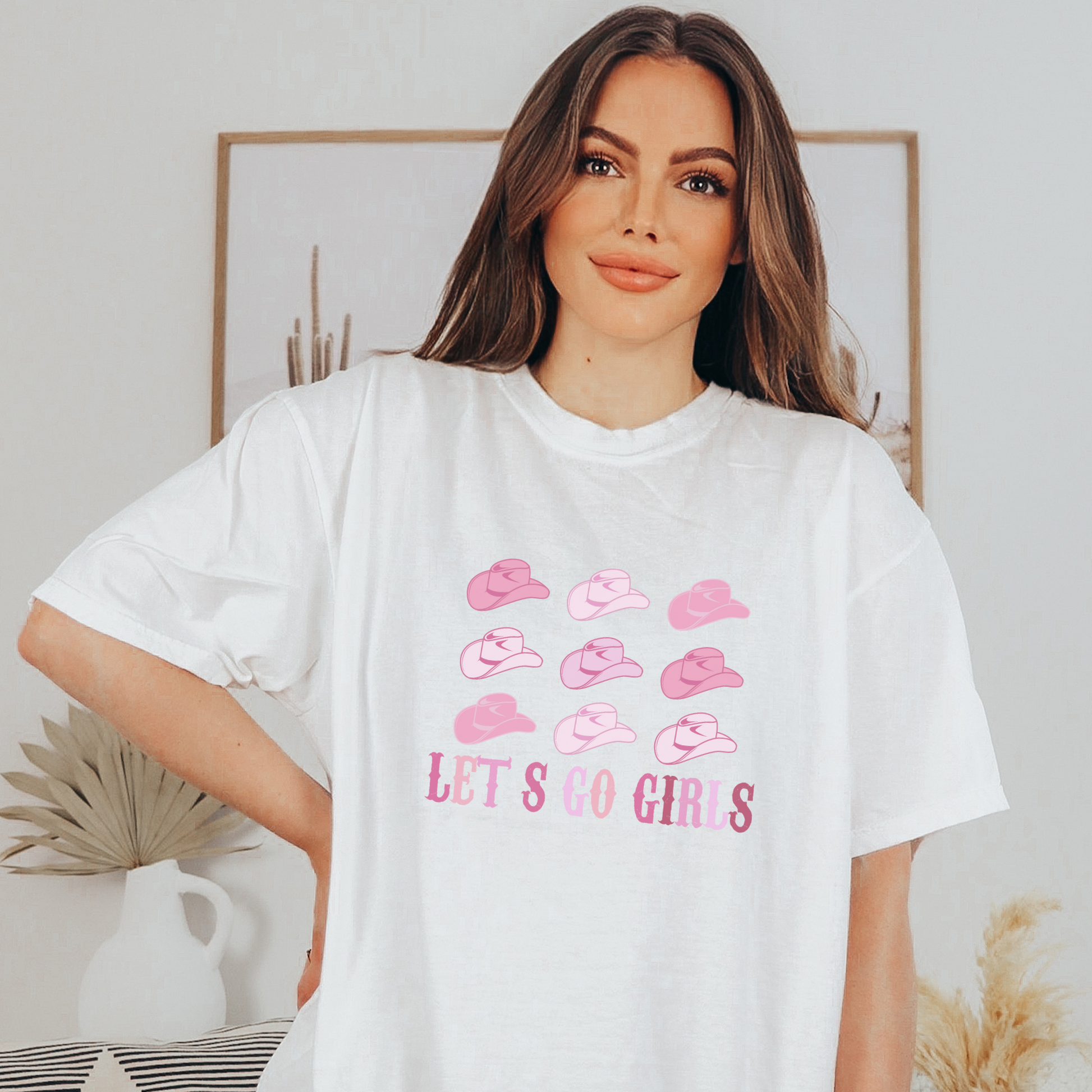 Let's Go Girls Tee T-Shirt White S 