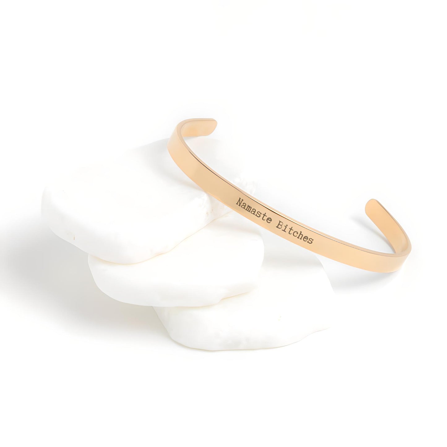 "Namaste Bitches" Cuff Bracelet Jewelry Rose Gold  
