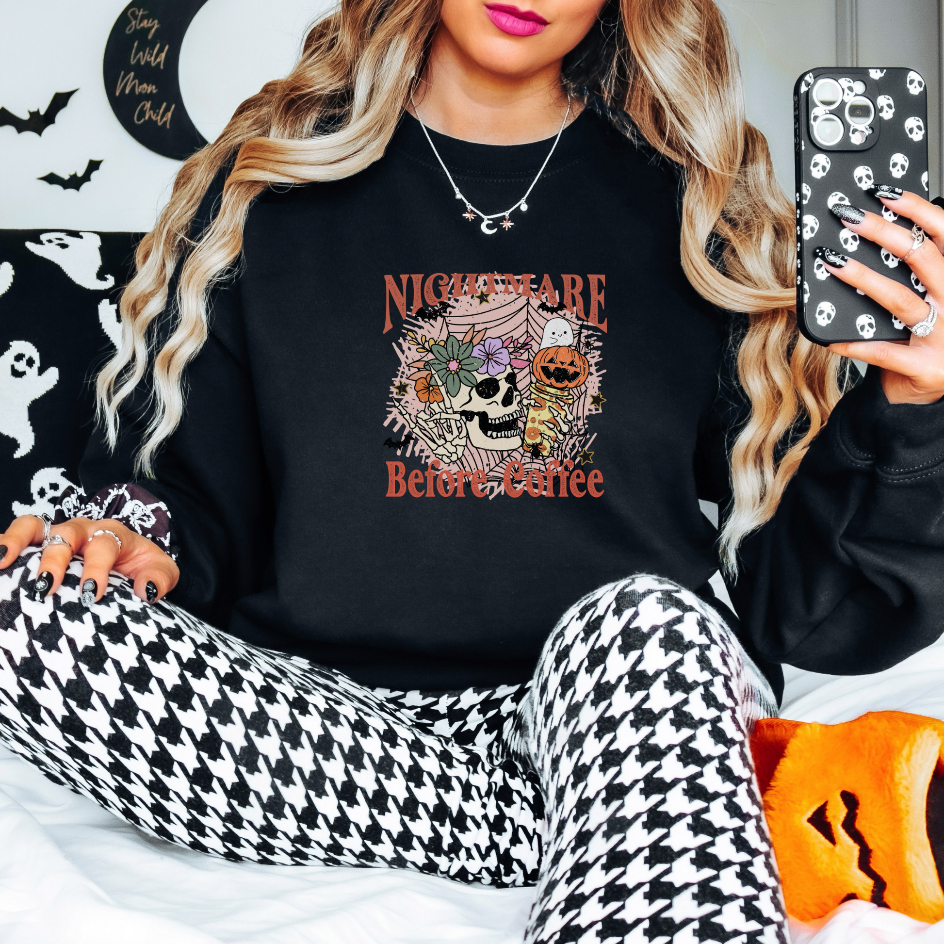 Nightmare Before Coffee Sweatshirt Sweatshirt S Black 