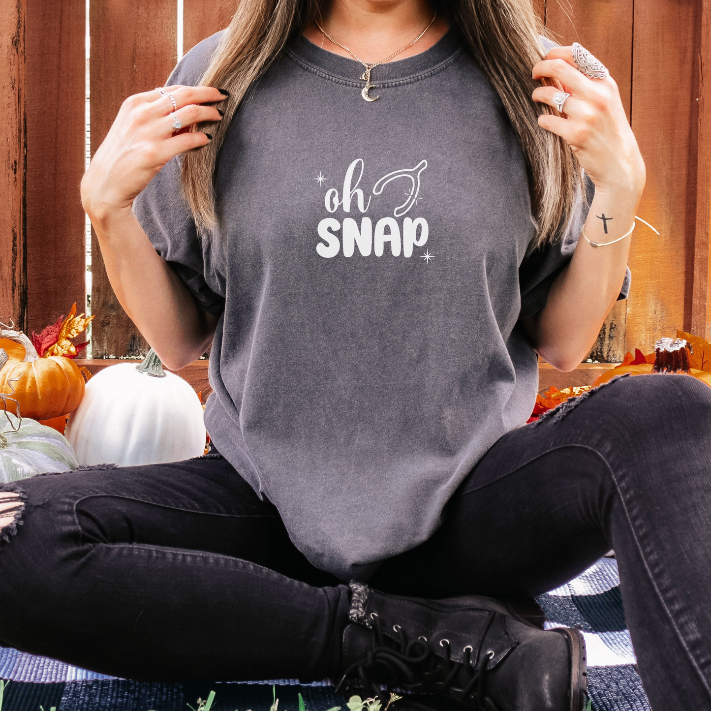 Oh Snap Tee T-Shirt Pepper S 