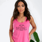 Baseball Mom Tank Top Tank Top XS Solid Hot Pink 