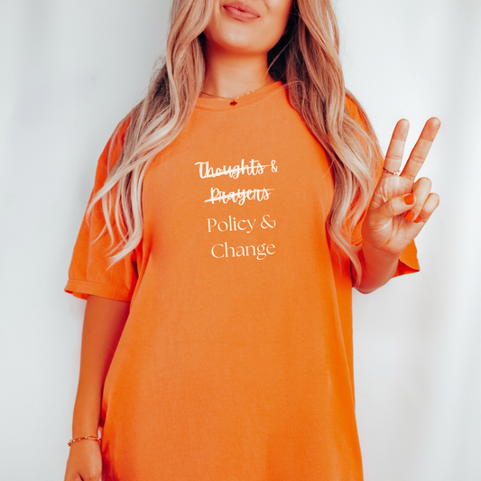 Policy & Change Tee T-Shirt Burnt Orange S 