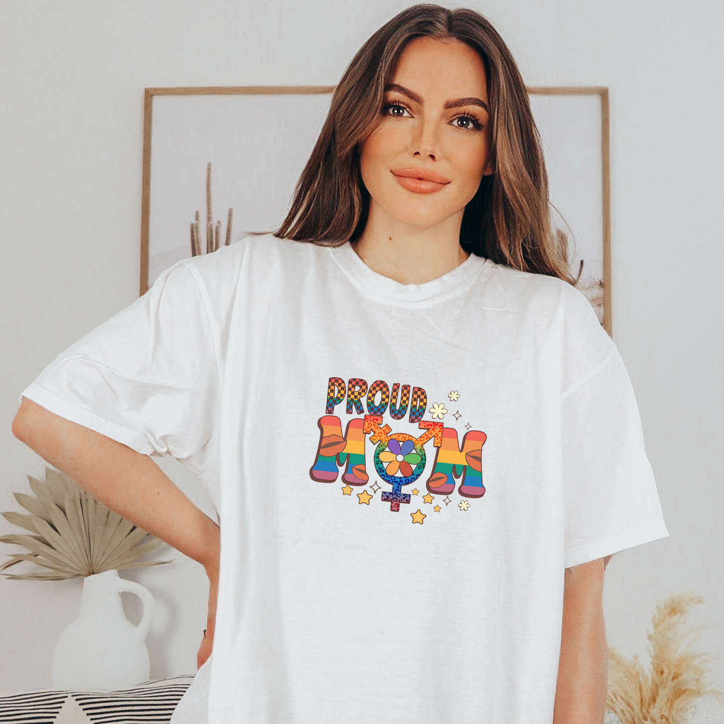 Proud Mom Tee T-Shirt White S 