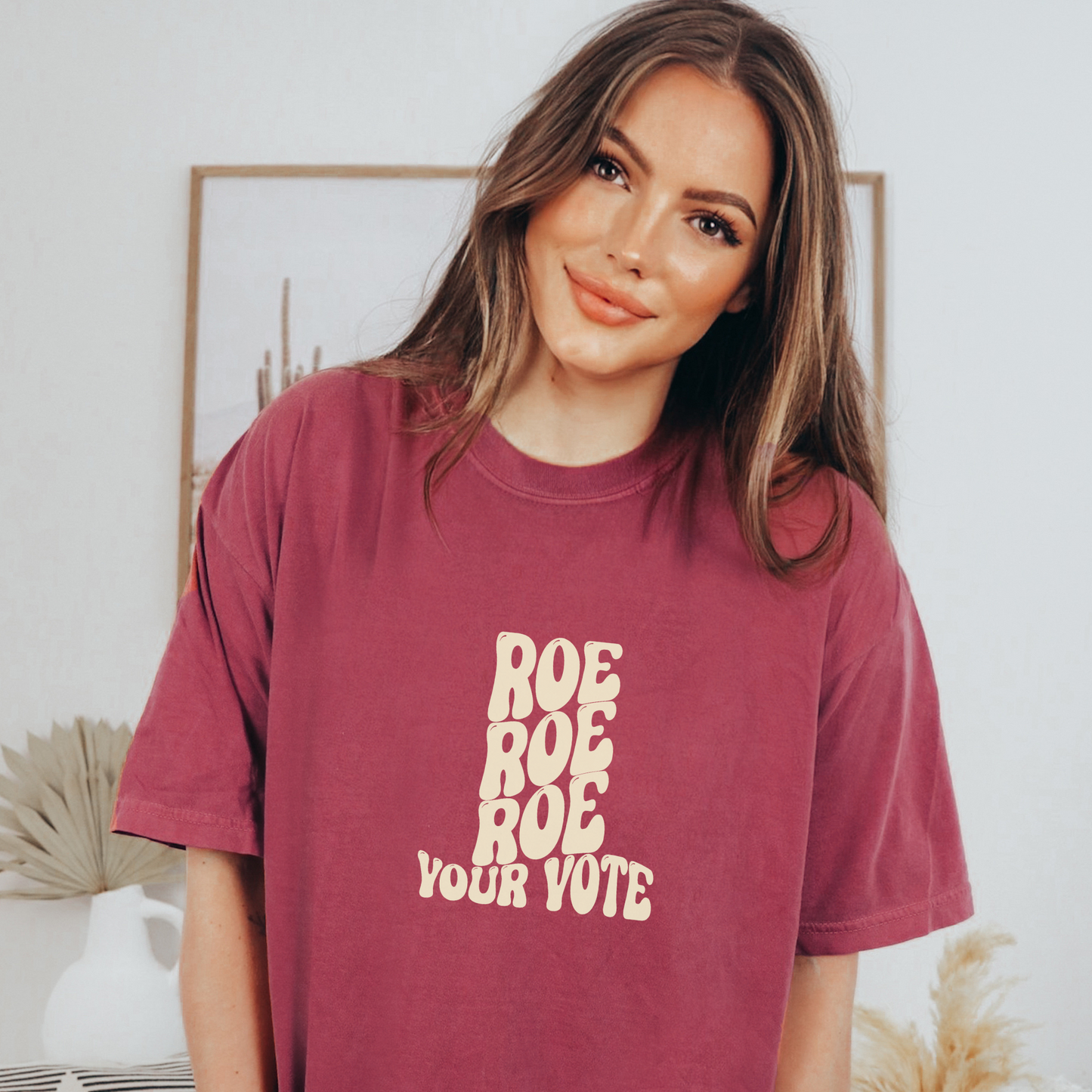 Roe, Roe, Roe Your Vote Tee T-Shirt Brick S 