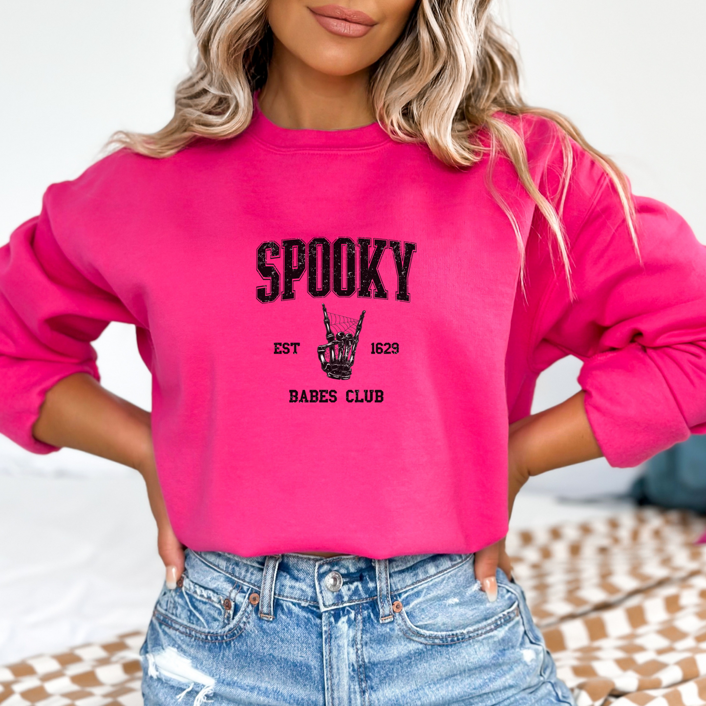 Spooky Babes Club Sweatshirt Sweatshirt S Heliconia 