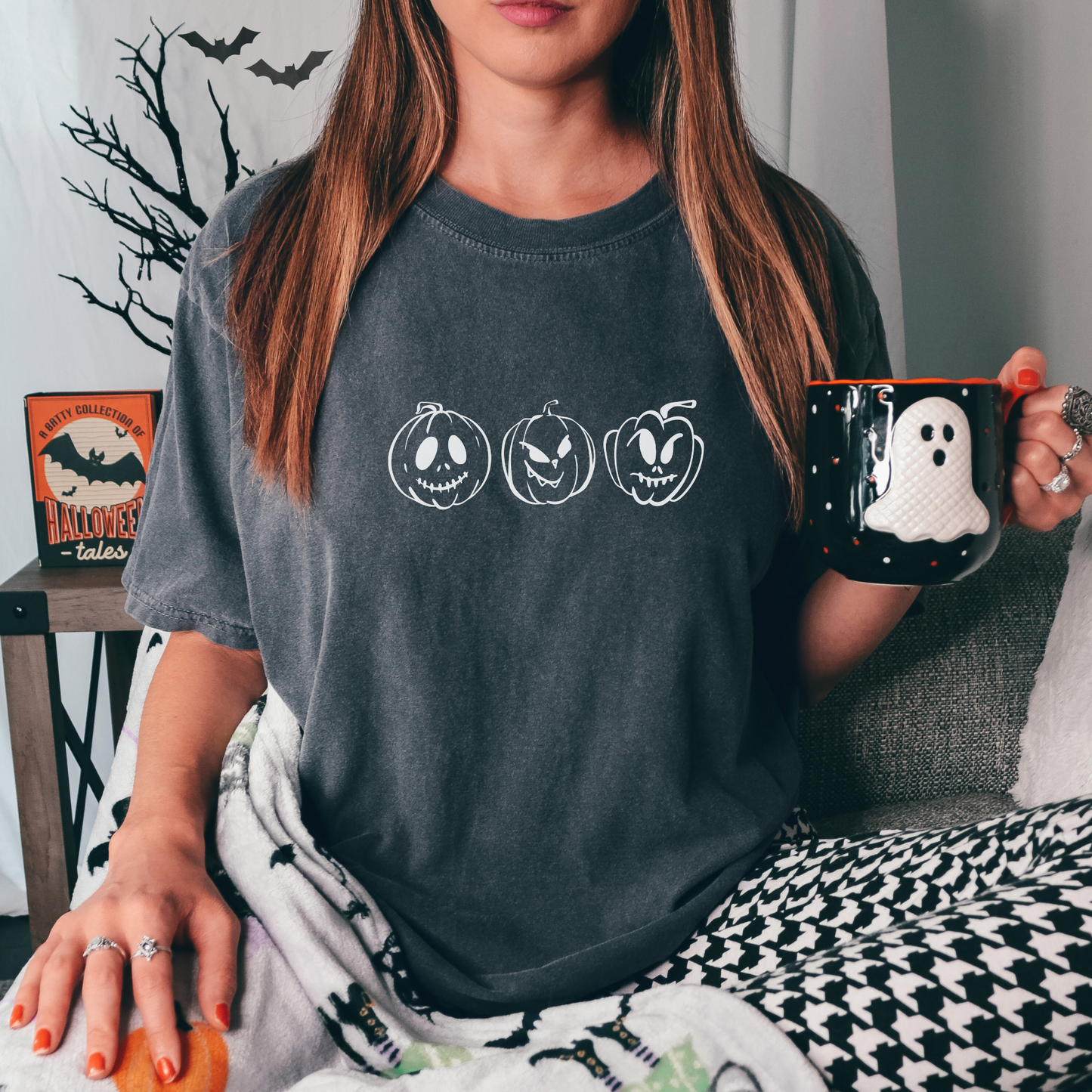 Spooky Pumpkins Tee T-Shirt Pepper S 