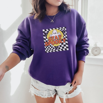 Stay Spooky Sweatshirt Sweatshirt S Purple 