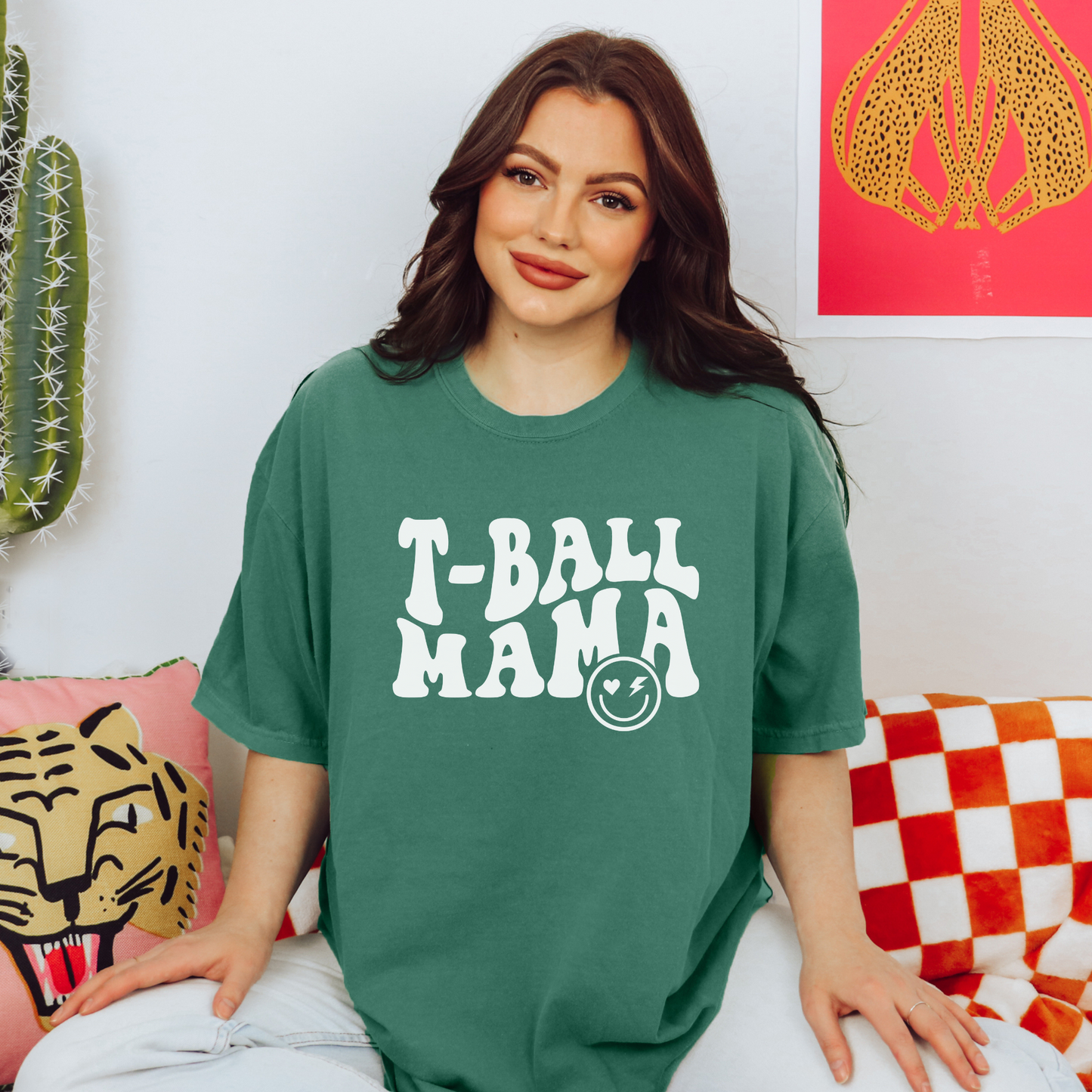 T-Ball Mama Tee T-Shirt Light Green S 