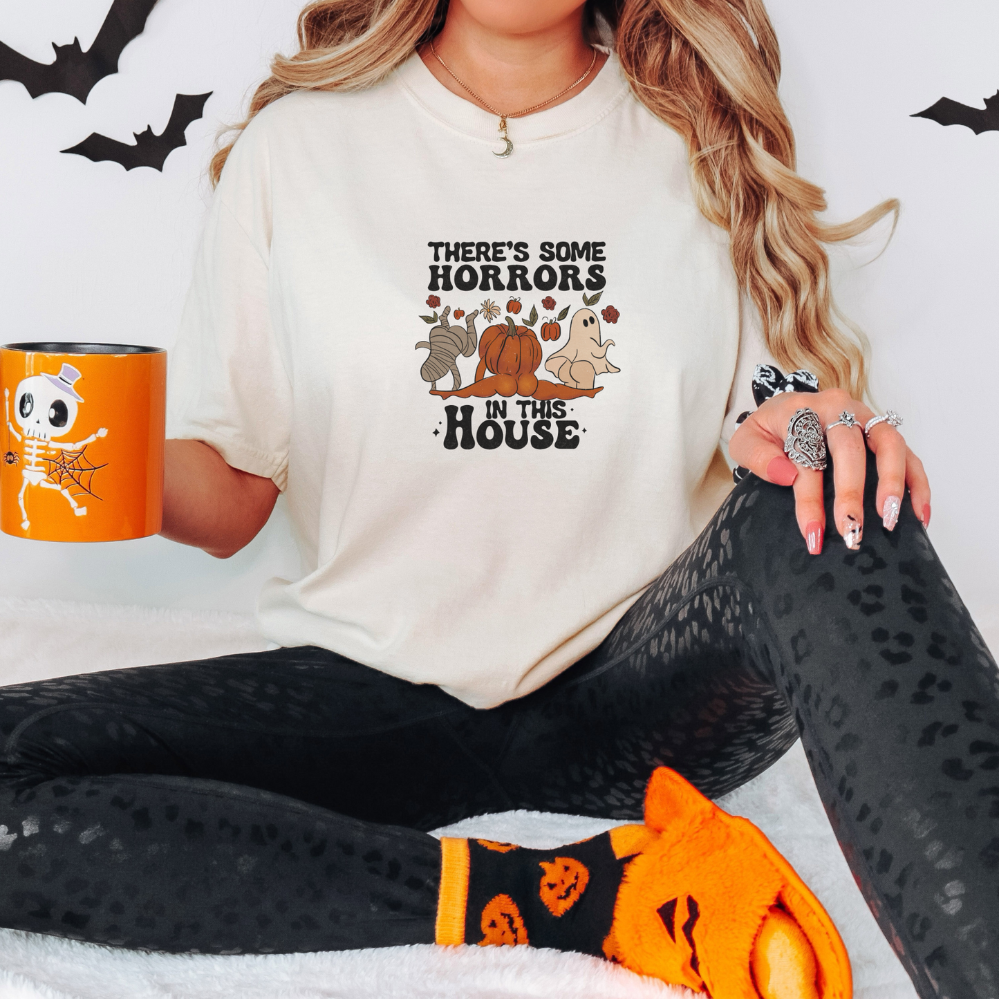 There's Some Horrors in This House Tee T-Shirt Ivory S 